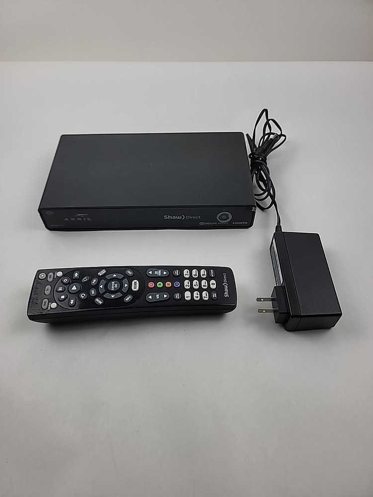 Shaw Direct HDDSR 800 Satellite Receiver With Remote, Power Adaptor Read