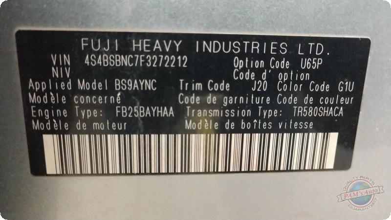 Used A/C Selector Switch fits: 2015 Subaru Legacy automatic temperature control