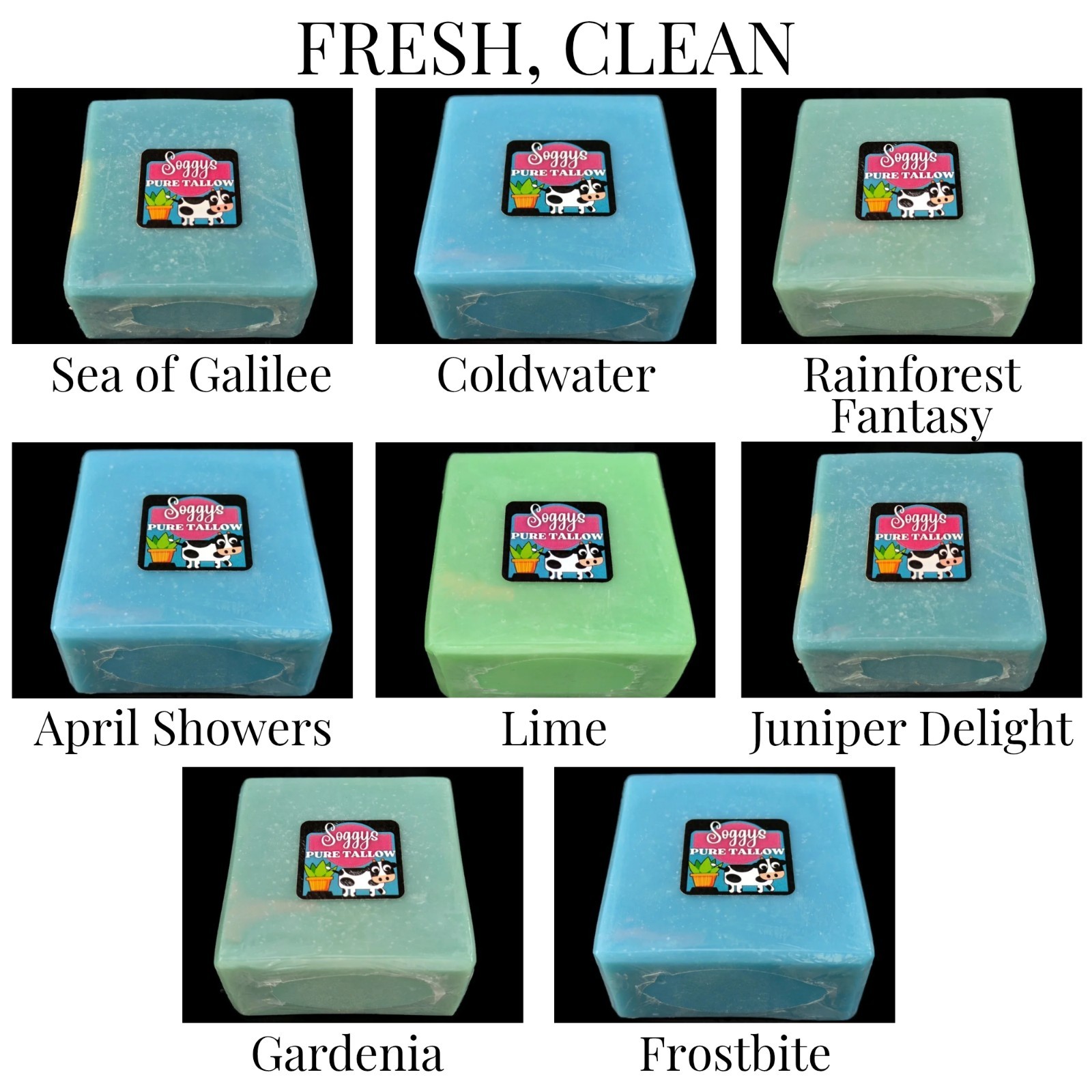 6 Handmade Tallow Soap Bars | Cold Process | Natural | Sensitive Skn | 6oz Each