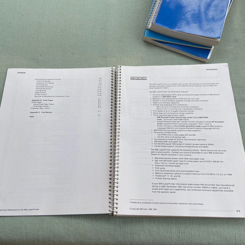 IBM Book Laser Printer Technical Reference 2380 2381 Users Guide Manual 1st Ed.