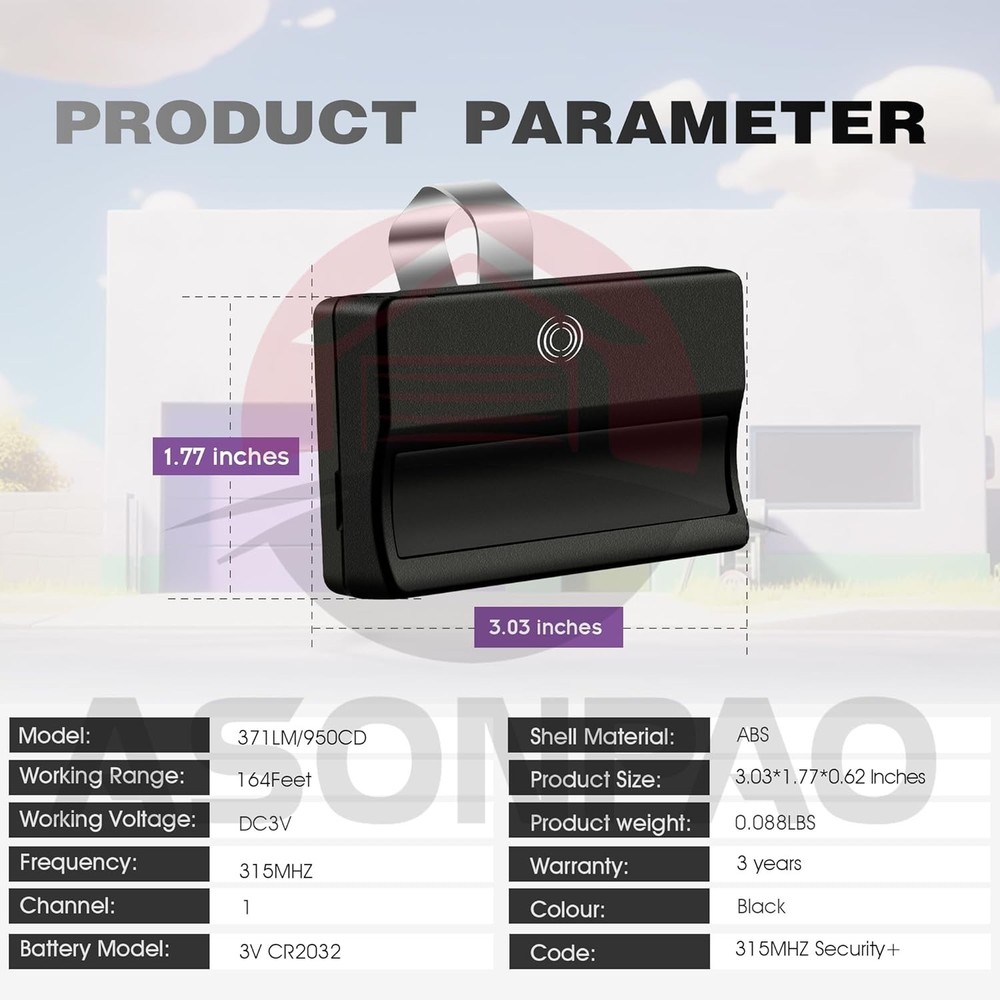 Chamberlain 950CD Remote for 2005-2013 Models - Security+ With Easy Setup