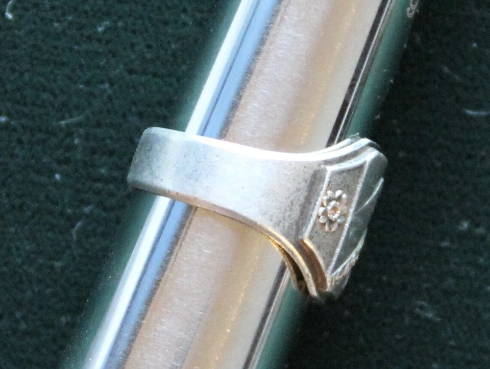 U.S. Occupation Forces 1946 Japan Silver Ring Mt. Fuji & Lotus Blossom Sz. 10.5