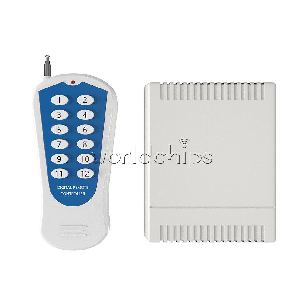 12v 12CH relay wireless RF Remote Control Switch Transmitter + Receiver