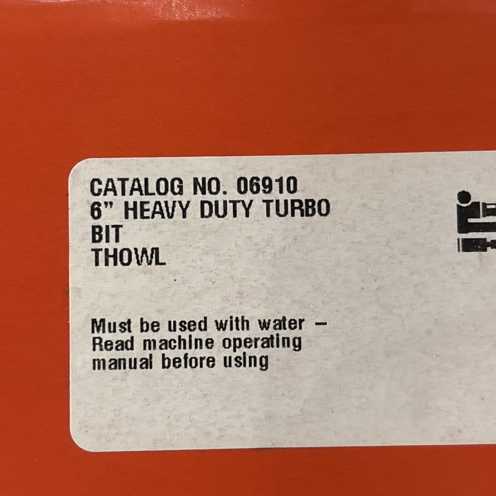 CORE BORE DIAMOND CORE BIT 6” heavy duty orange