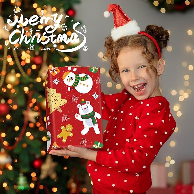 OHOME Christmas Wrapping Paper