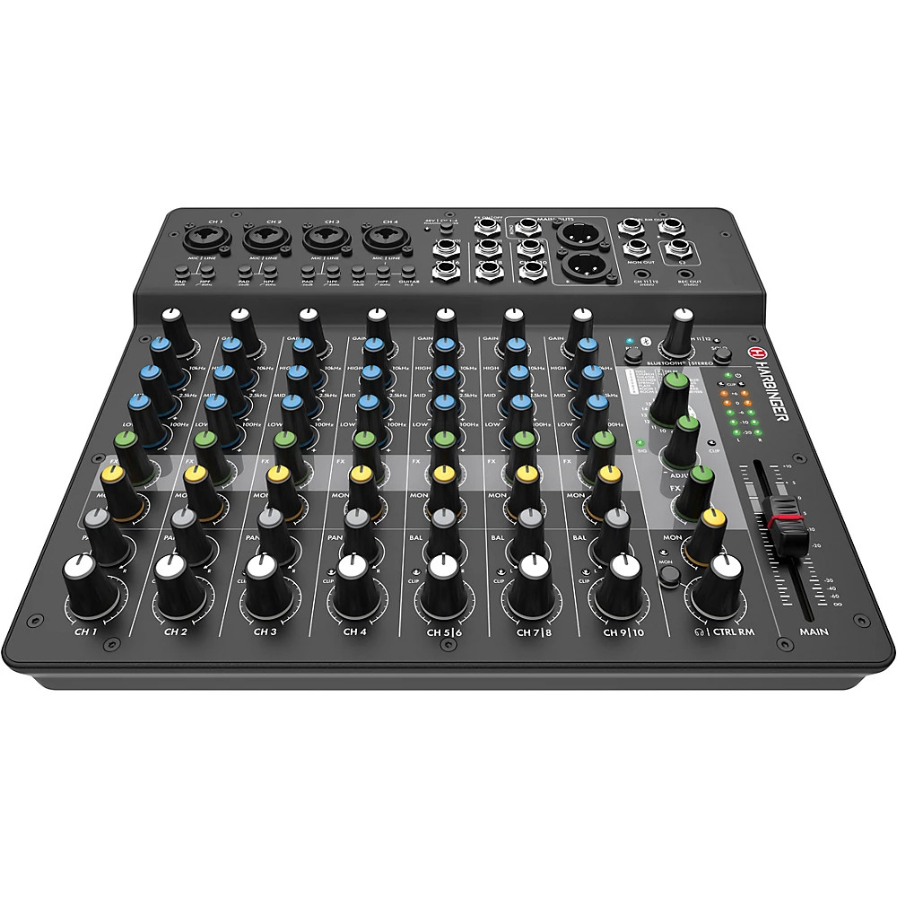 Harbinger LV12 12-Channel Analog Mixer with Bluetooth & FX