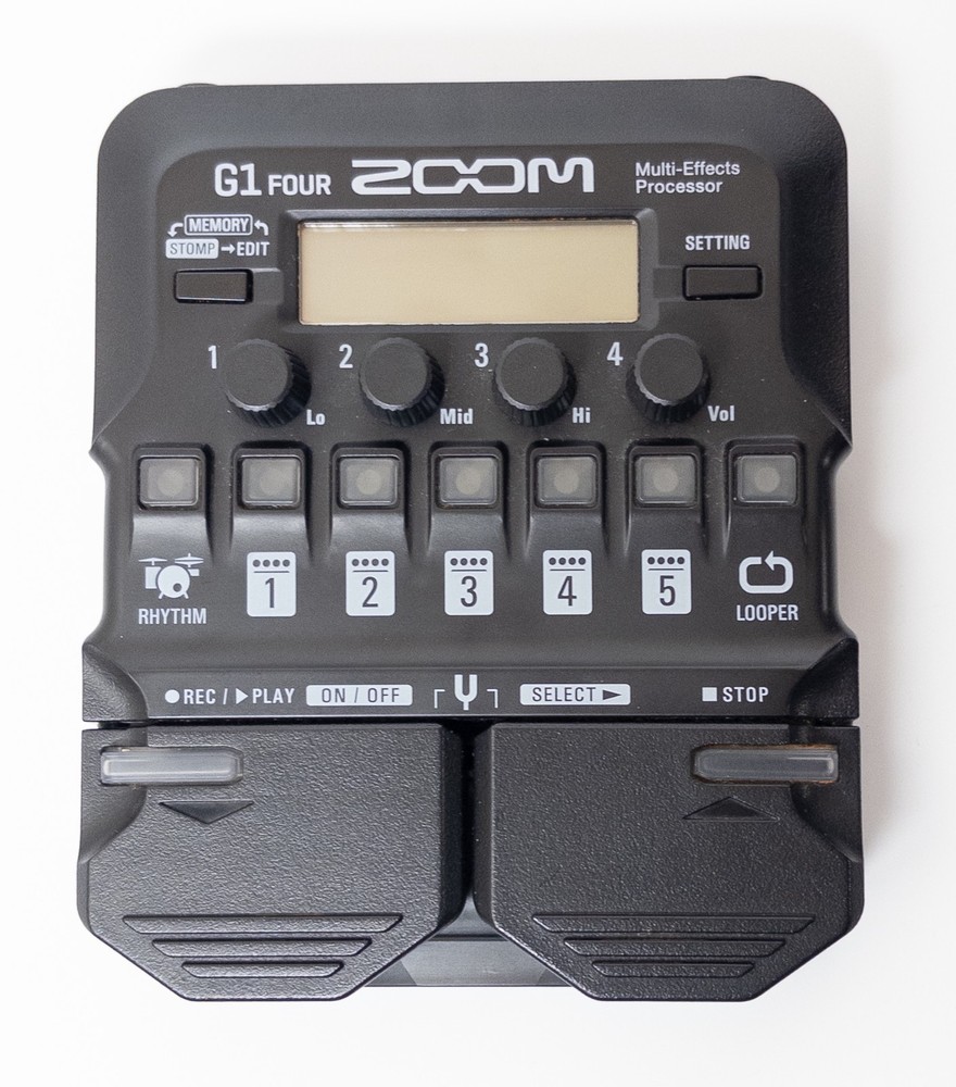 ZOOM G1 Four Guitar Multi Effects Processor Tested Working no adapter