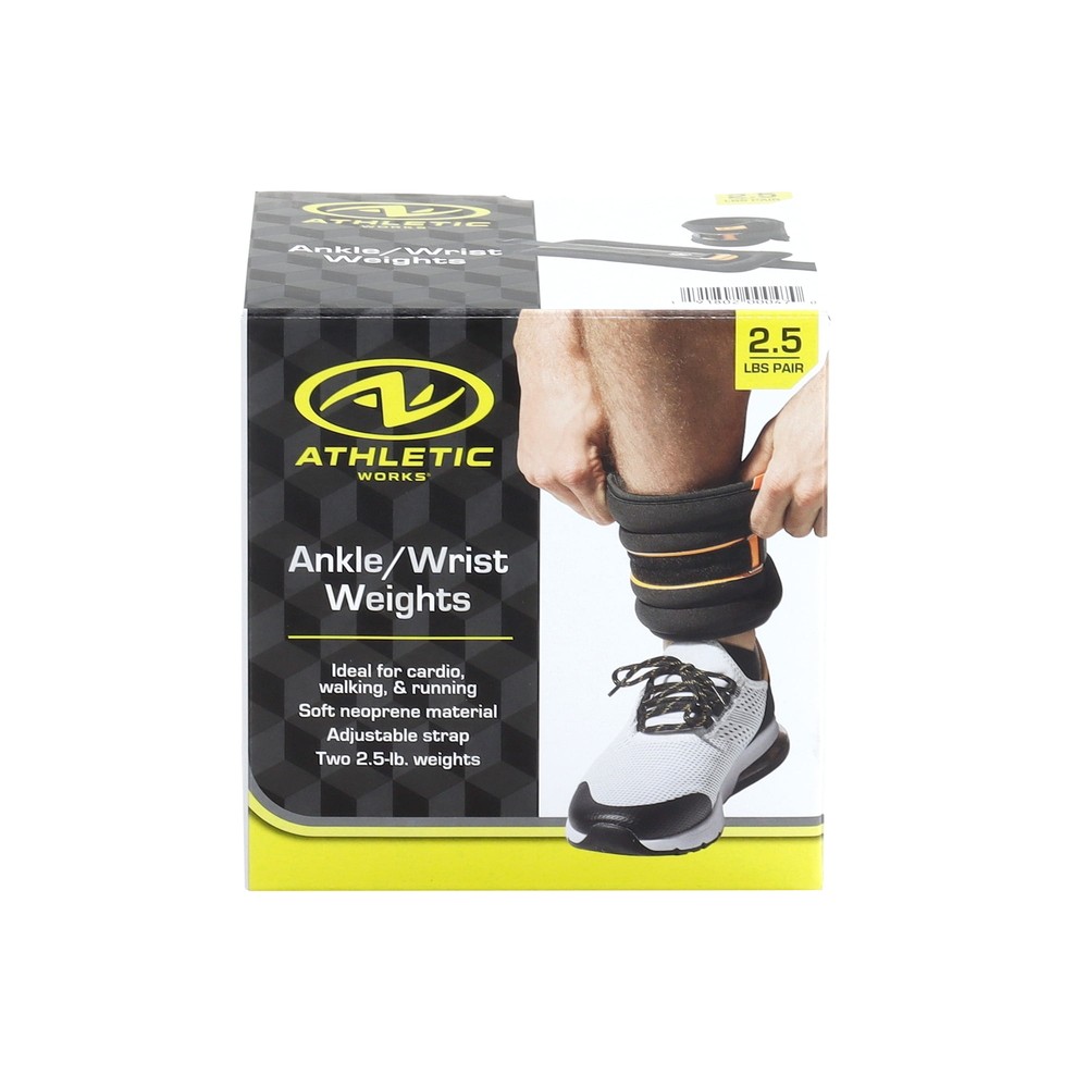 5lb Pair Ankle & Wrist Weights (2pcs, Each One is 2.5LBS), Adjustable Strap
