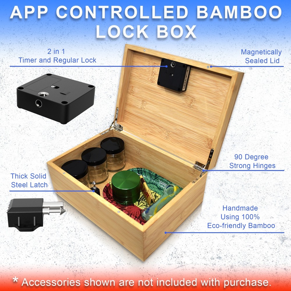 Habit Control Timed Lock Box with App Controlled Lock | Timer and Regular Lock