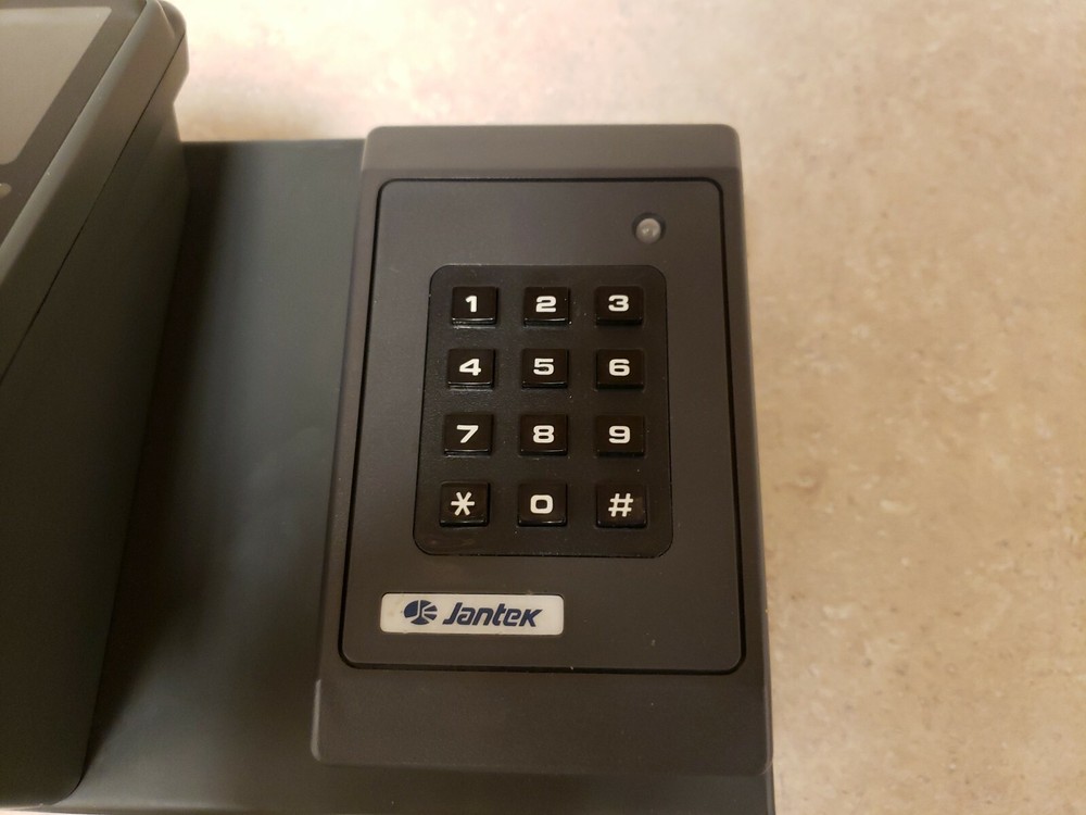 Jantek Facial Scanning Timeclock power Cable/key is included, Functioning, used.