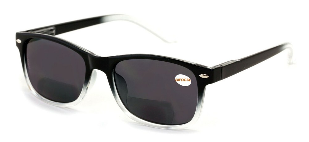 Bifocal Rectangular Lightweight Reading Sunglasses - Outdoor Reader Spring Hinge