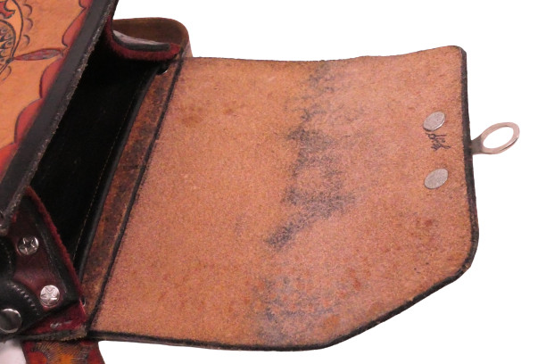 Tooled Leather Messenger Bag