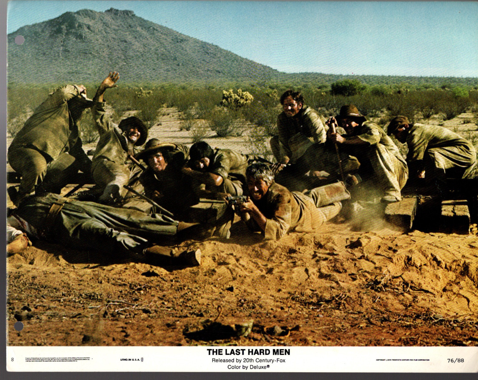 7 Lobby Cards 1976 THE LAST HARD MEN Charlton Heston, James Coburn