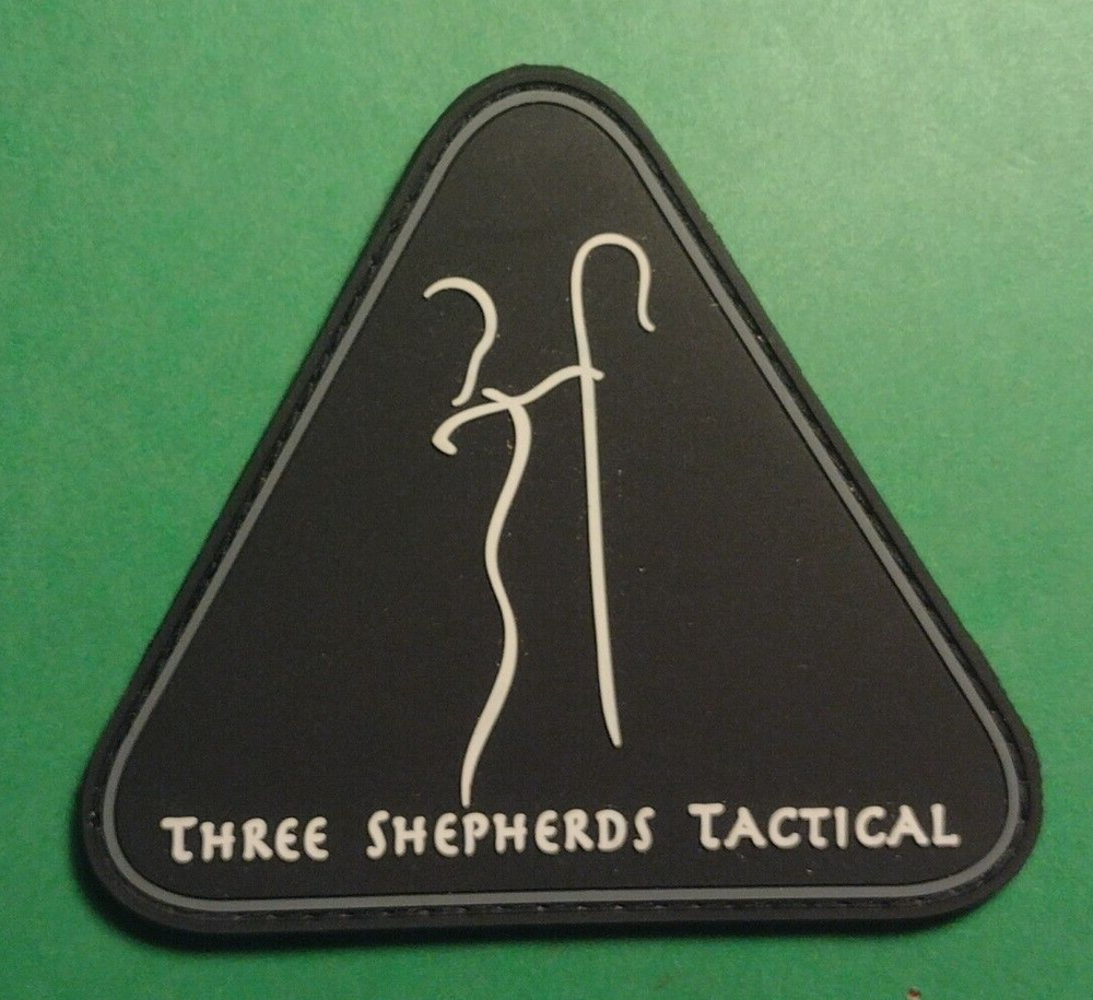 THREE SHEPHERDS TACTICAL Tactical Morale Patch SHOT-SHOW pvc hook & loop NOS