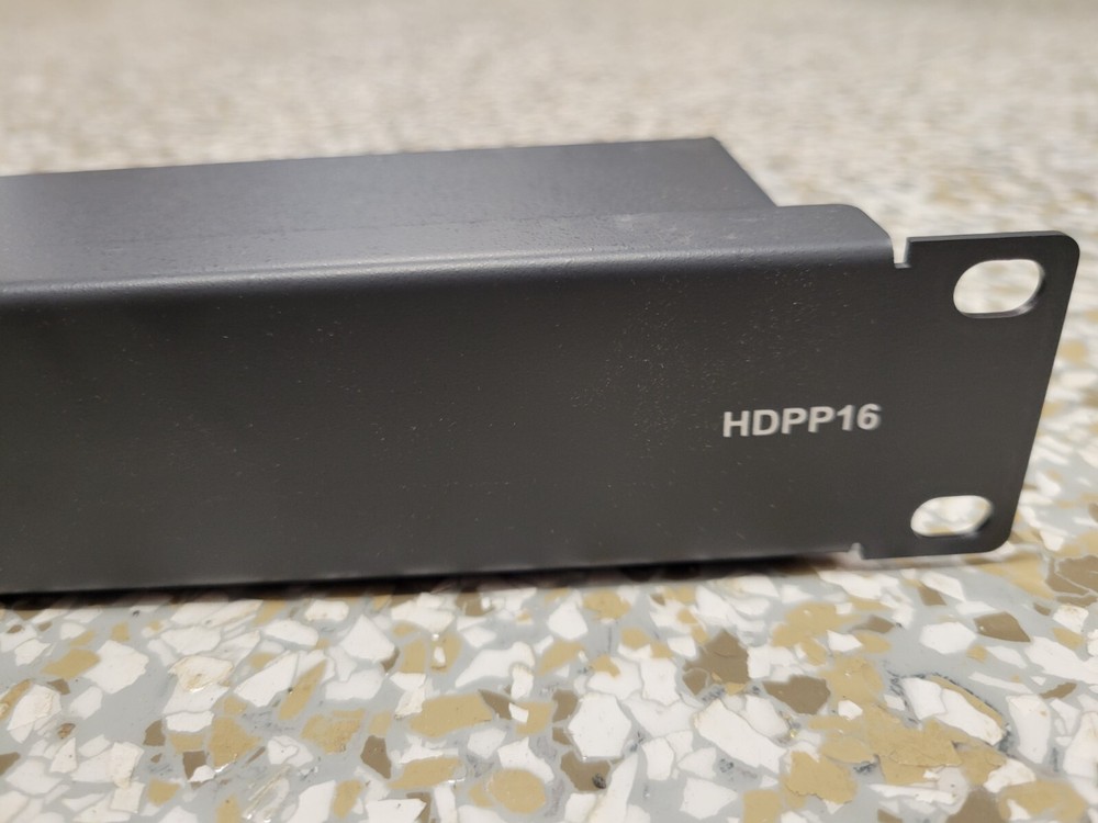 Custom Cable HDPP16 High Density Network Patch Panel 16 RJ-45 Ports Black NOS