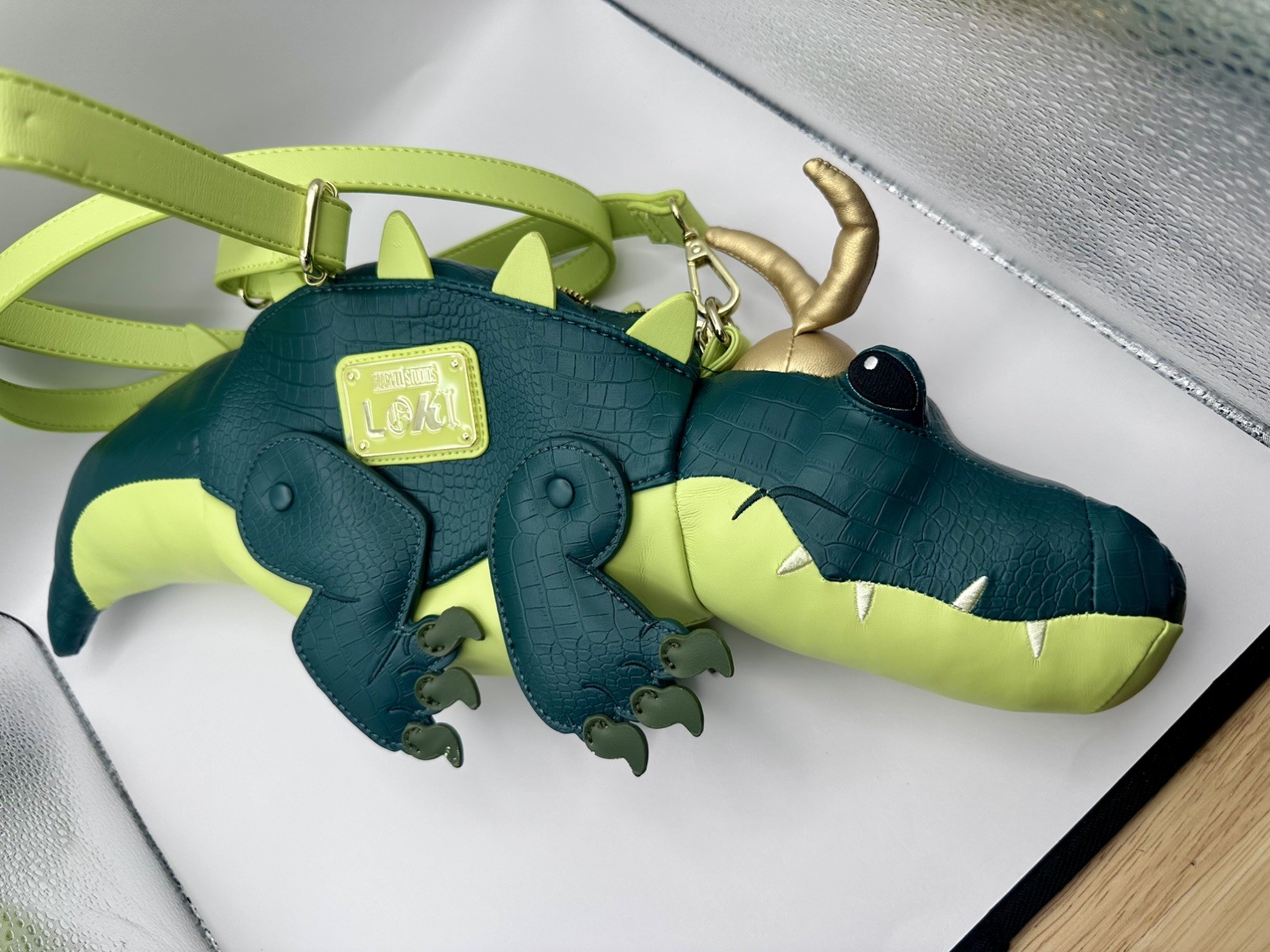 Loungefly Disney + Marvel Alligator Loki Crossbody Bag Purse Exclusive NWT