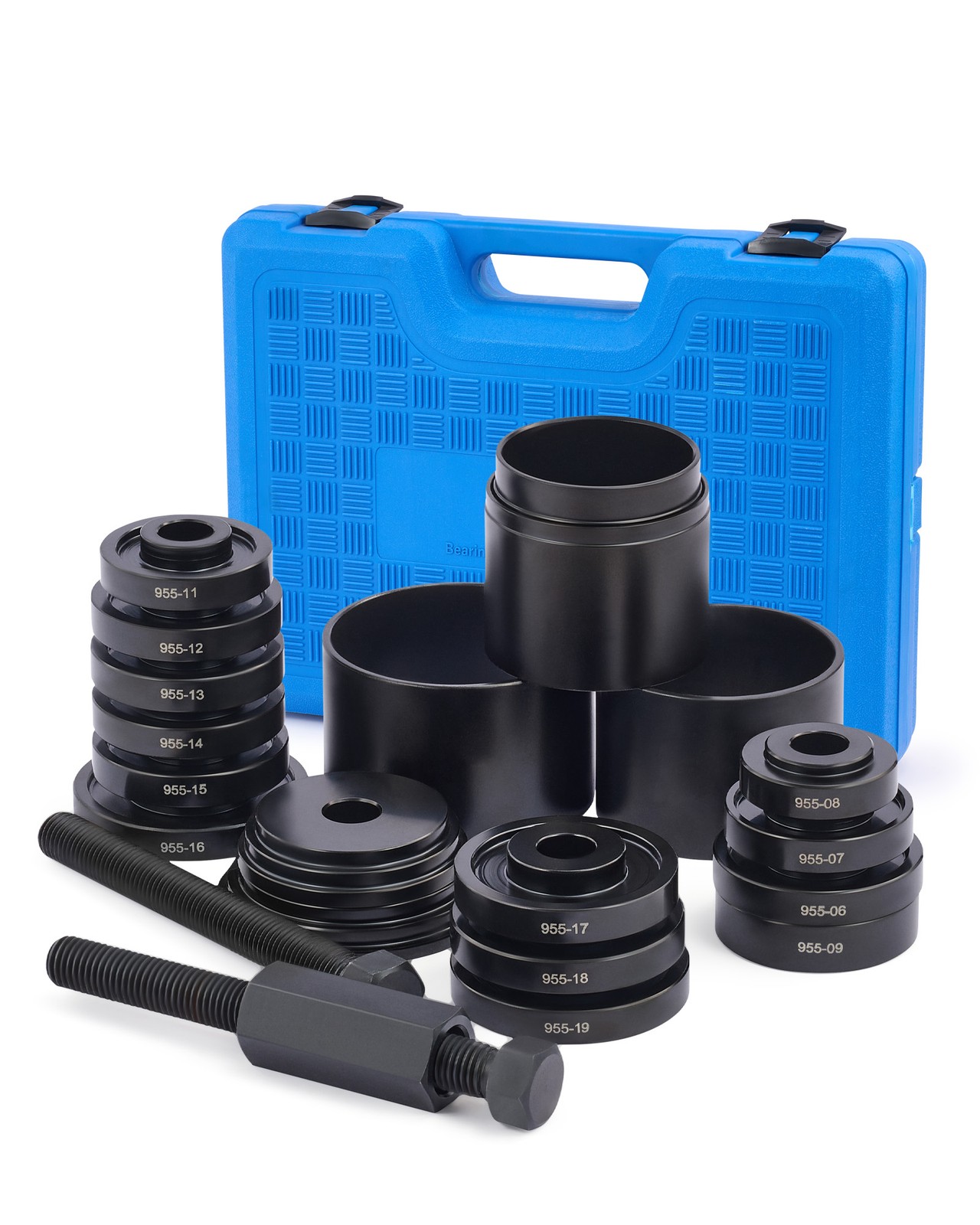 24pcs Front Wheel Bearing Press Kit Removal Adapter Puller Pulley Tool Case