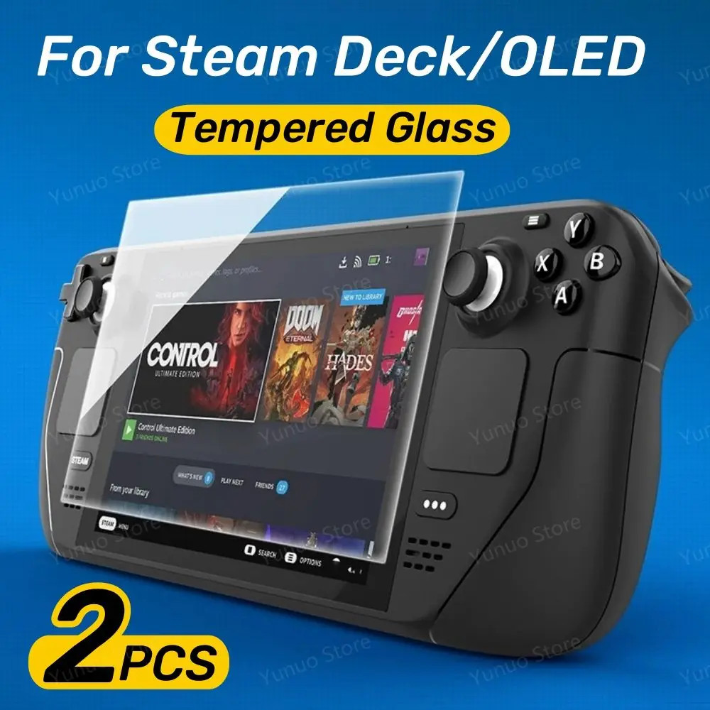 2PCS Tempered Glass Film Cover Screen Protector For Steam Deck Steam Deck OLED