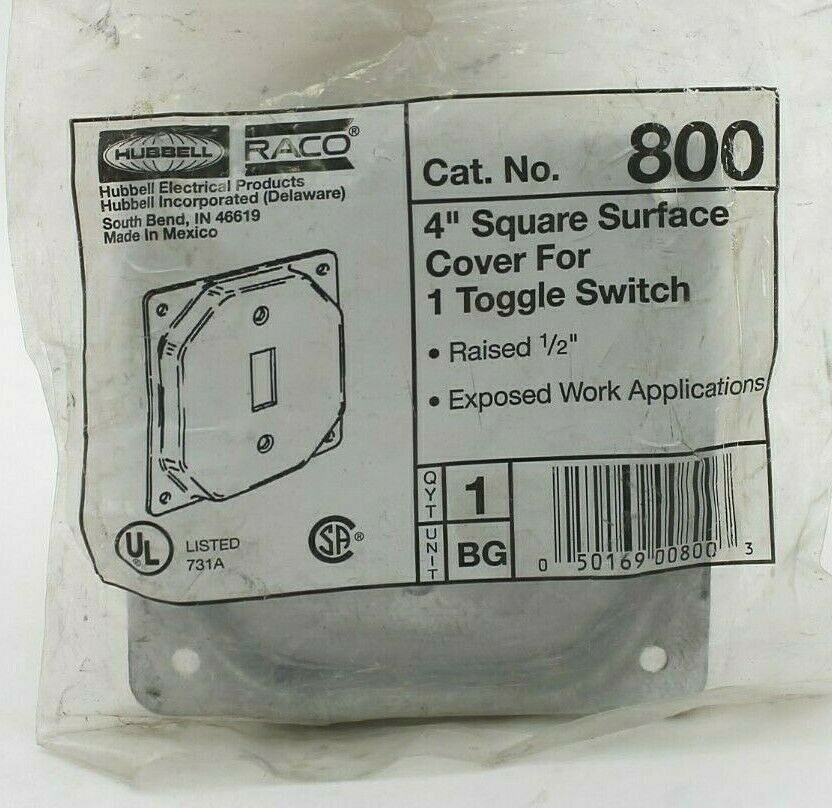 Hubbell 800 & 800C 4" Square Covers