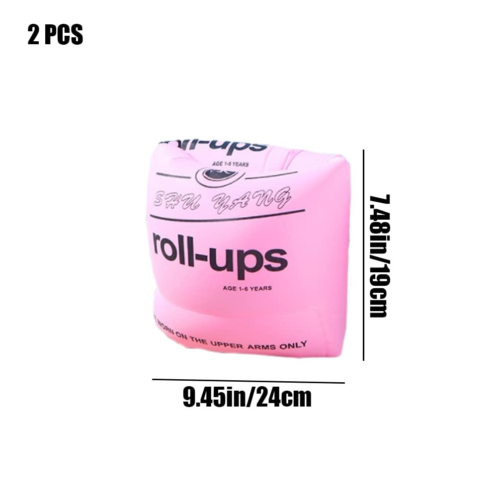 2 Pack Inflatable Swim Arm Bands,Adjustable Pool Floaties, Thickened Safety S...