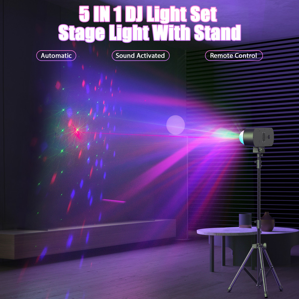 Multi Function Lighting Stand System with LED Laser Strobe UV for Bar Party