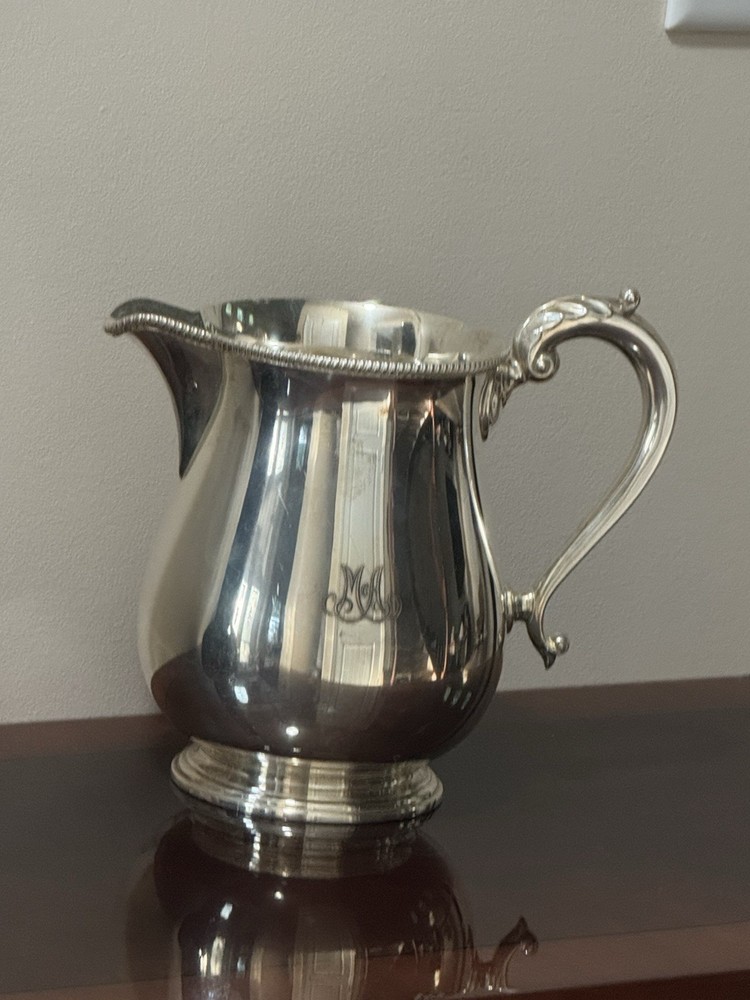 TIFFANY & CO England Silver Plated Water Pitcher Monogram McA