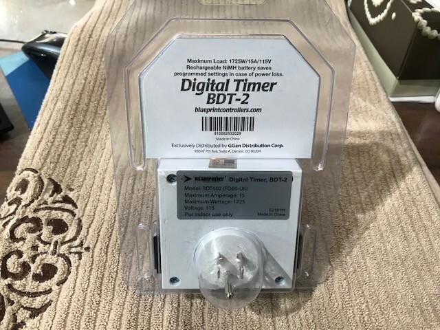 BLUEPRINT CONTROLLERS DIGITAL TIMER BDT-2 MODEL: BDT602 NEW IN PACKAGE