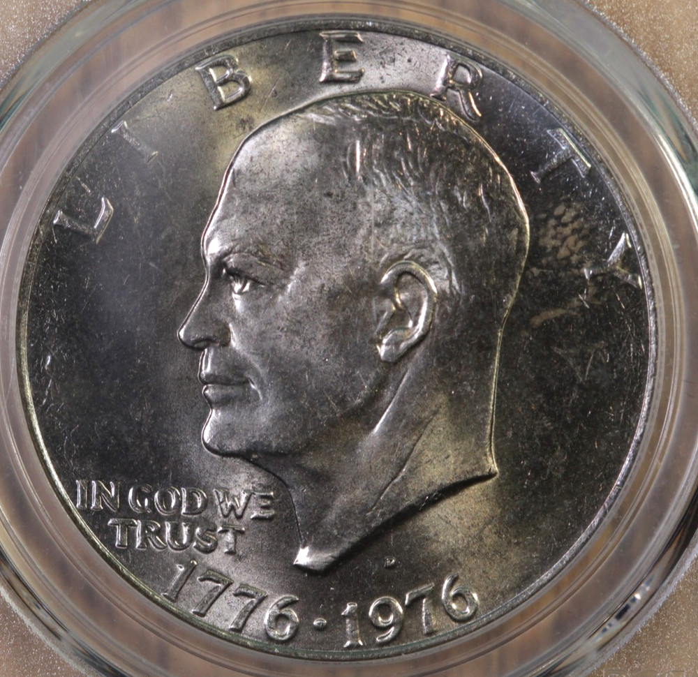 1976 D - Eisenhower Ike $1 Dollar - Type 2 - PCGS - MS65
