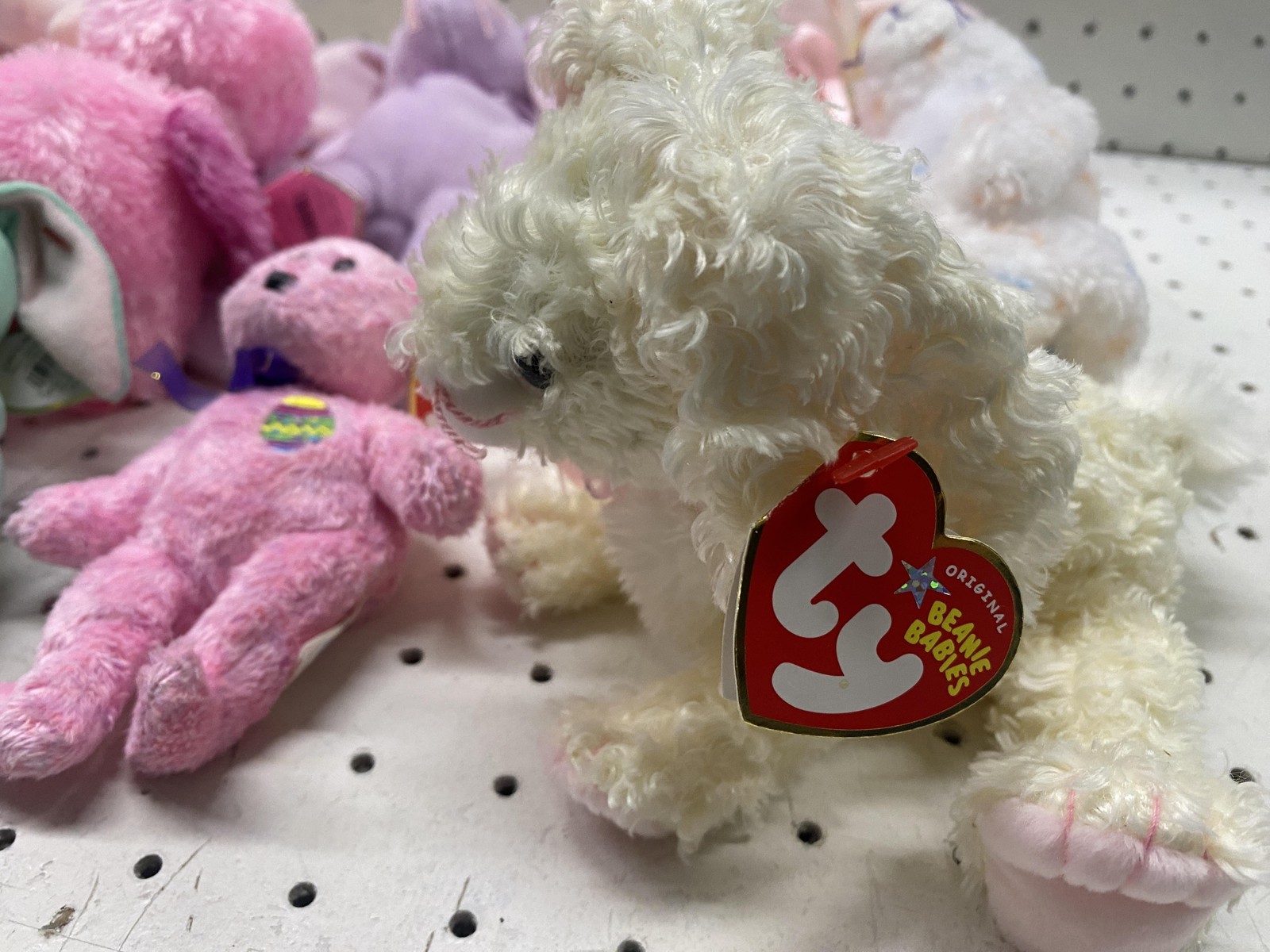 Vintage Ty Easter Bunny Chick Bear Plush Lot 11 Small Pastel Stuffed Animal Toys