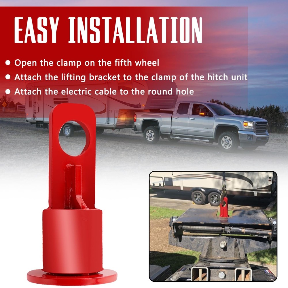 IFYKIM 5th Wheel Lifting Hook Hitch Bracket Fifth Red