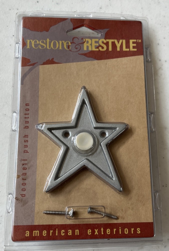 Restore & Restyle SILVER STAR Wired Push Button Doorbell