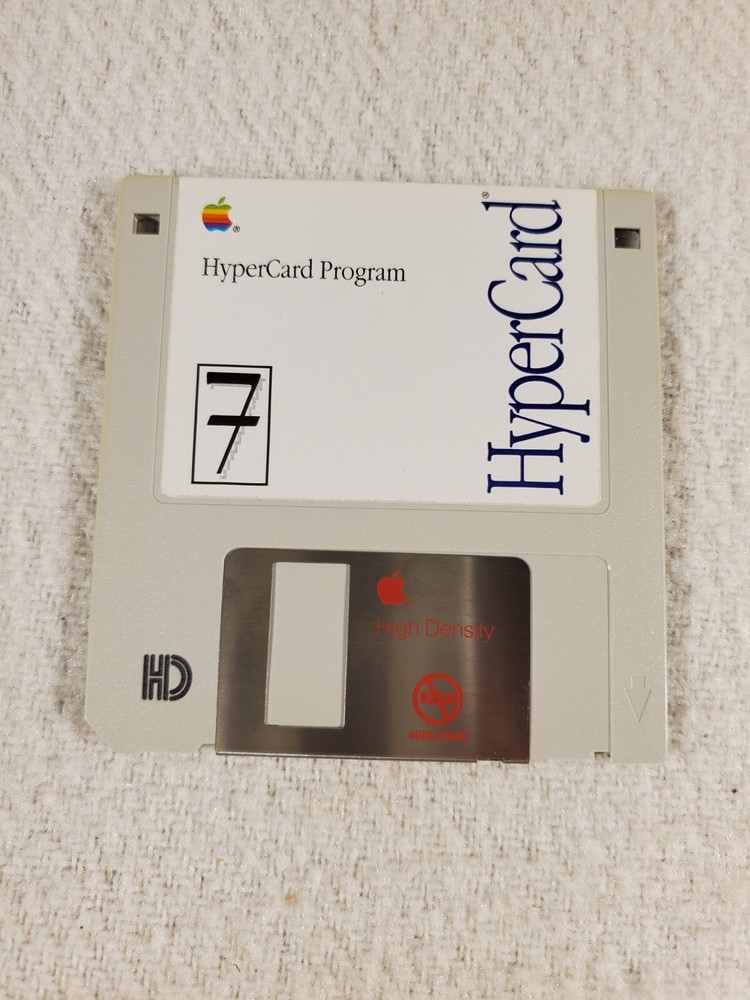 1991 Apple Macintosh HyperCard Program 690-5765-A Version 2.1 3.5" Floppy Disk