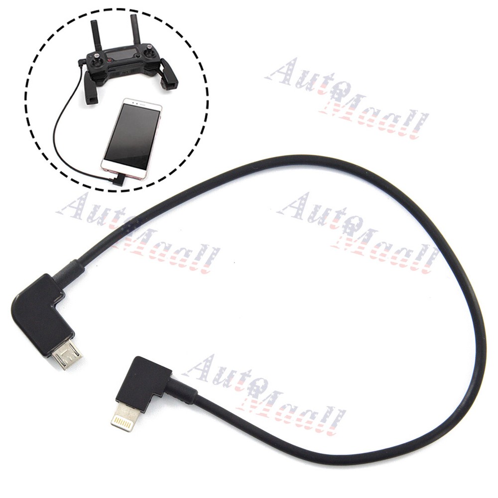 OTG Micro USB Cable for DJI MAVIC PRO AIR Spark RC Controller to IOS iPhone/iPad