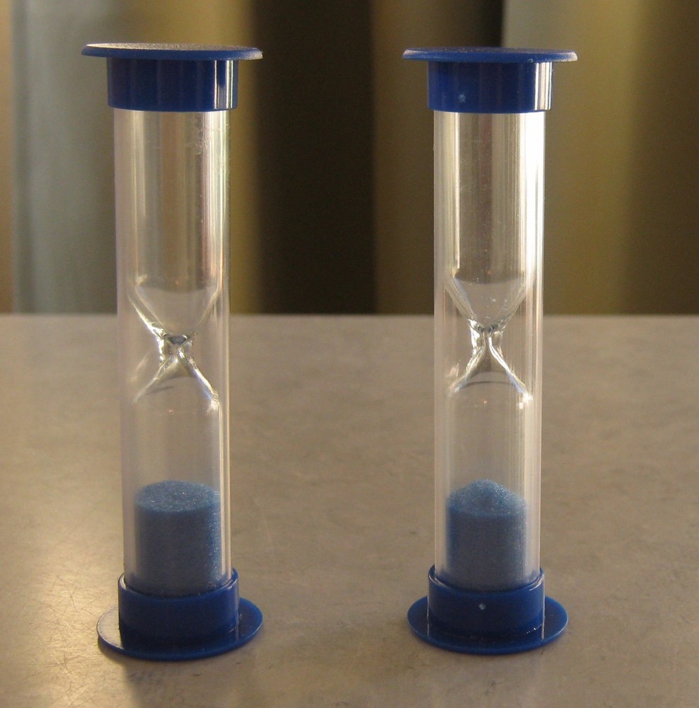 2x 2 minute Board / RPG Game Timer (Hourglass with Sand)