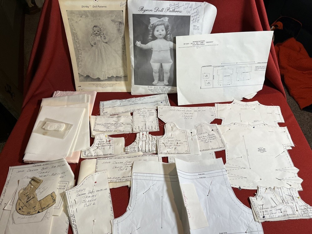 Vintage Doll Patterns And Material Byron And Shirley Doll Patterns