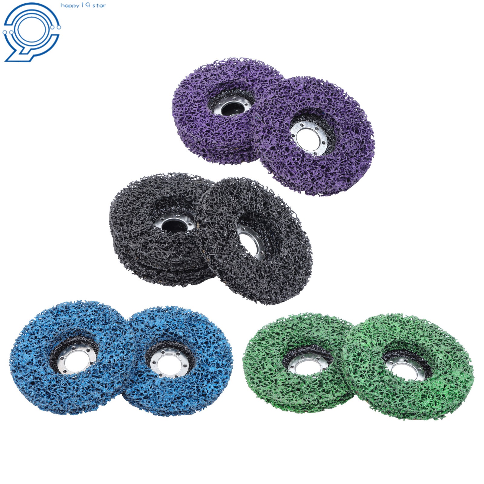 Paint Stripping Discs Set 4-1/2" x 7/8" 10Pack - 4 Colors Angle Grinder Discs