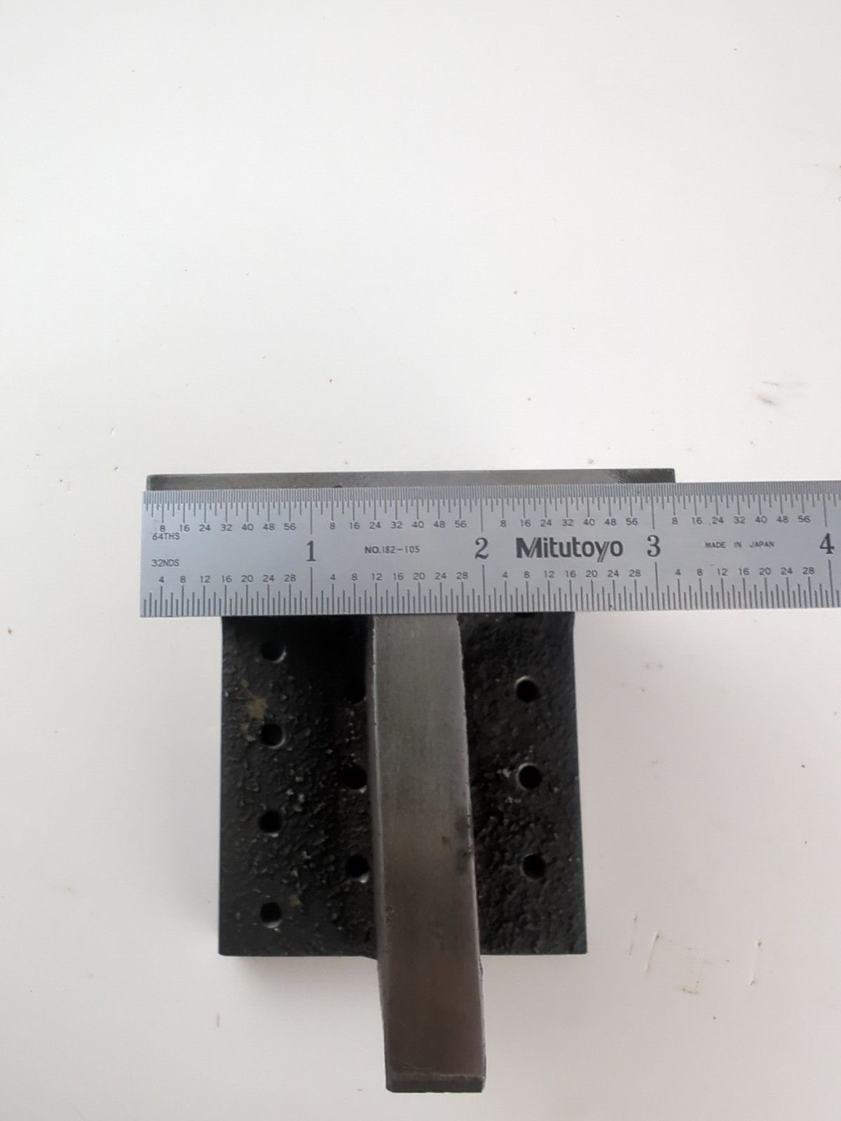 3" X 3 1/2" MACHINIST ANGLE PLATE W/ 1/4-20 HOLES PRECISION GROUND JIG FIXTURE