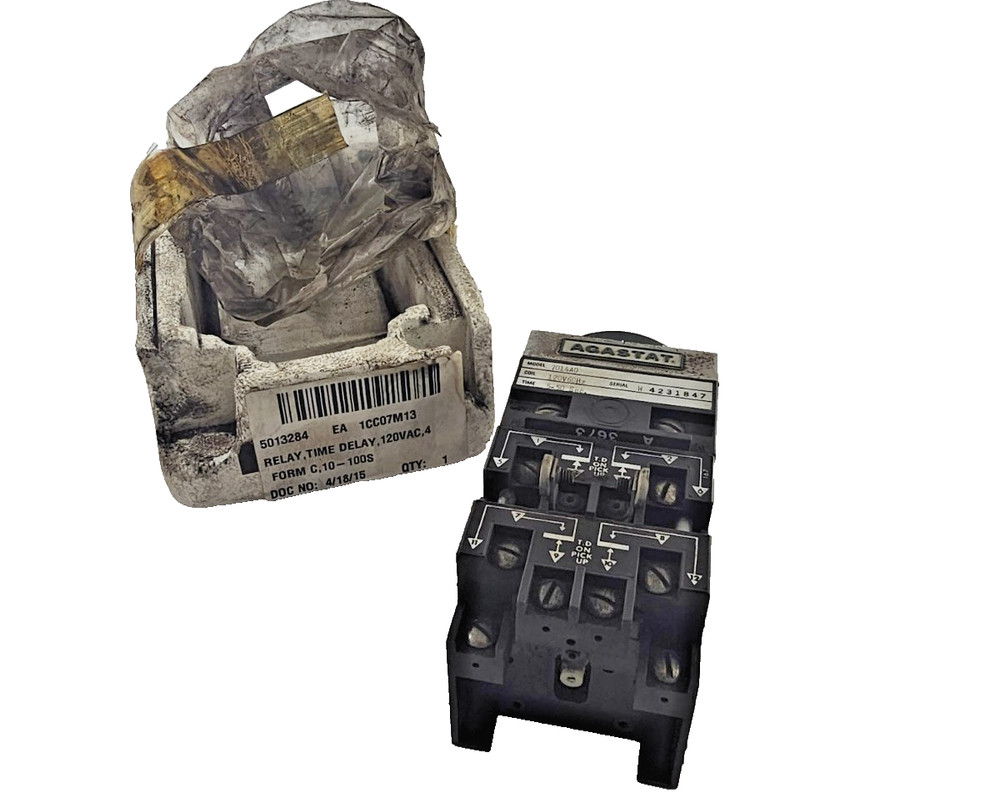 AGASTAT Timer Relay 7014AD, 5-50 Sec Delay, Industrial Control