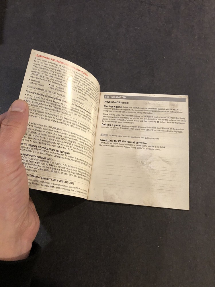 heavy rain ps3 Manual Only