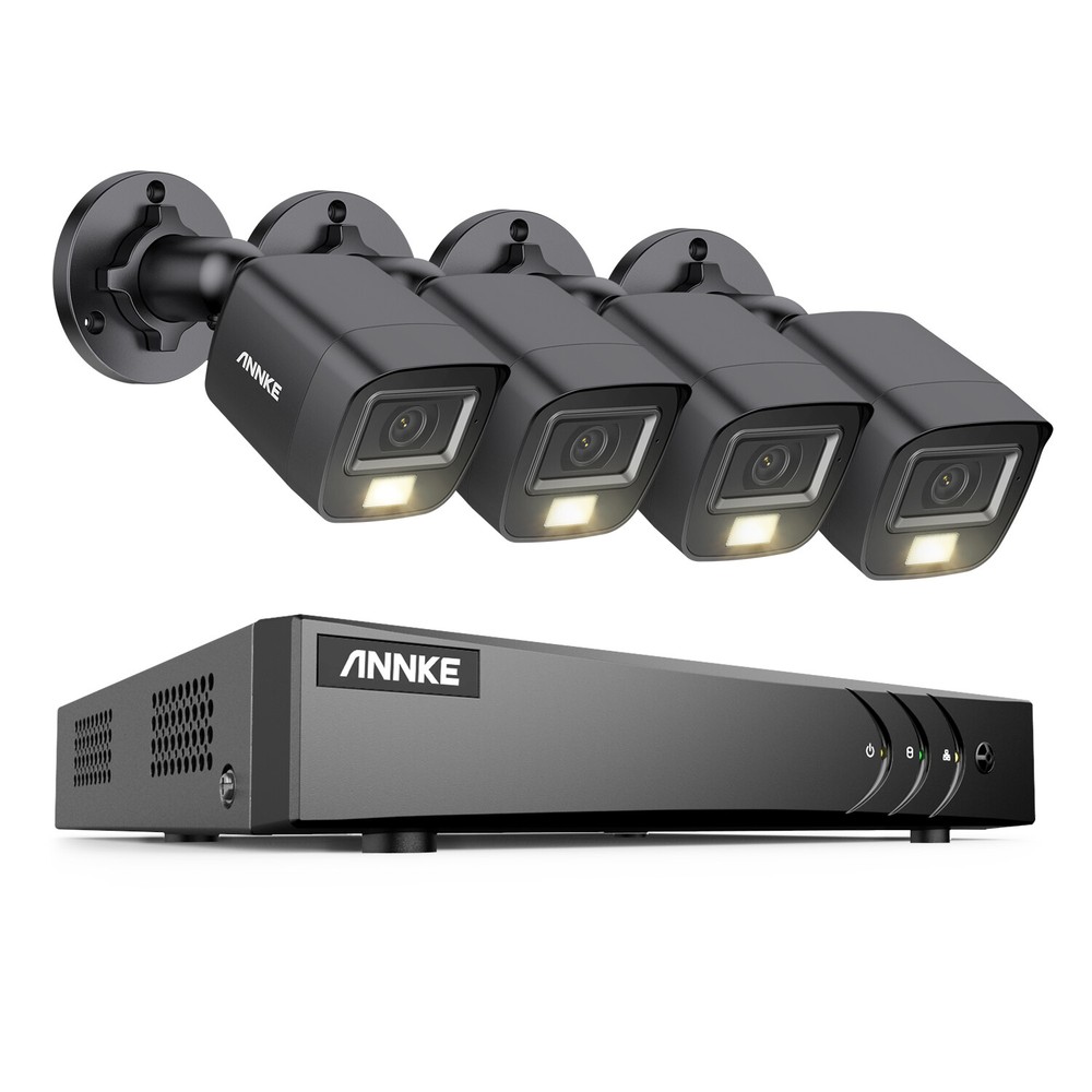 ANNKE 8CH DVR 5MP Audio Security Camera System Full Color Night Human Detection