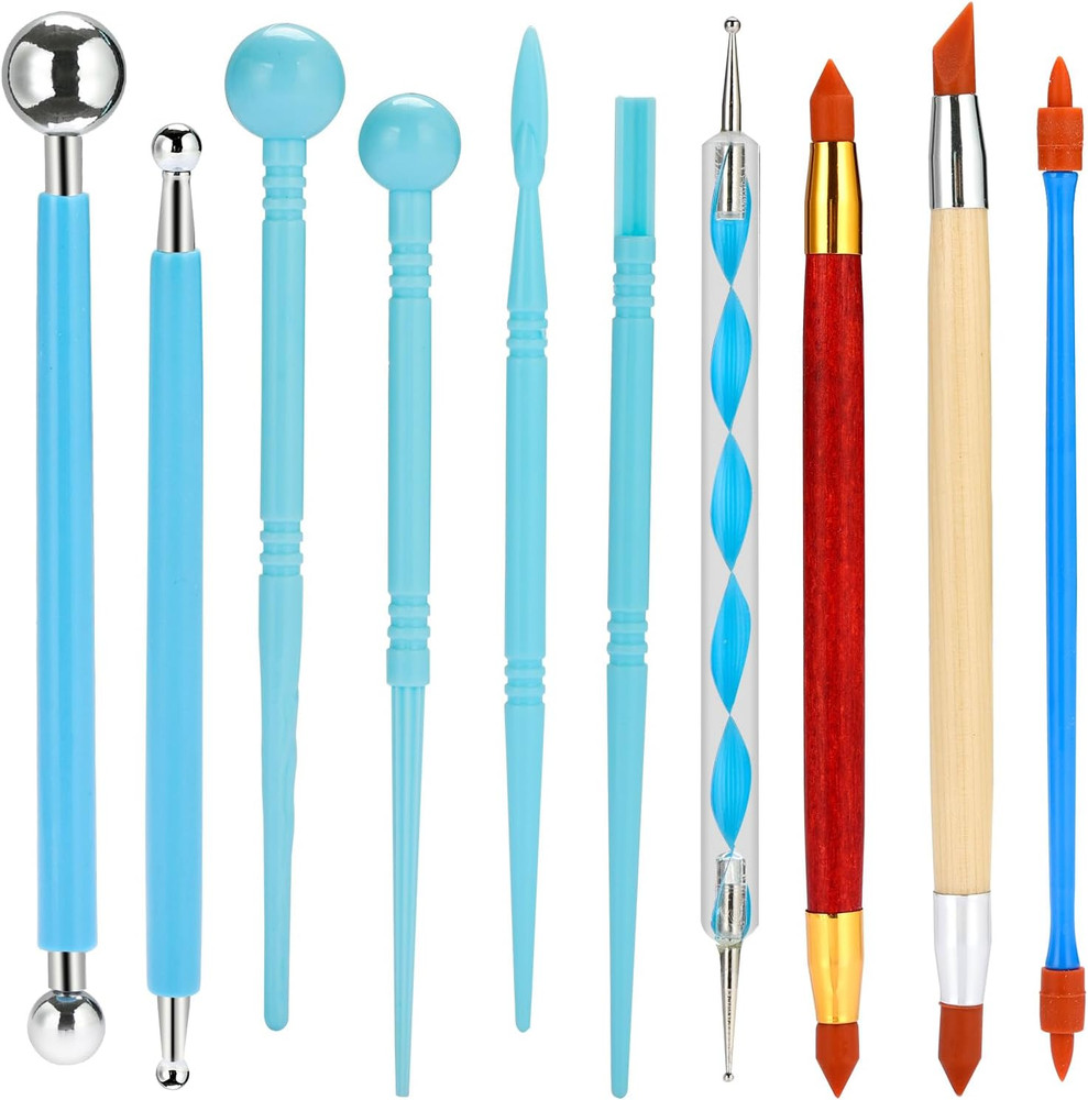 Polymer Clay Tools, Modeling Dotting Tools, Silicone Clay Sculpting Tool, Air Dr