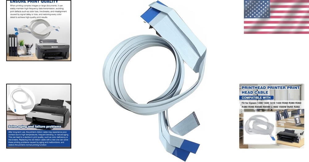 High-Quality Print Head Cable for Epson Printers - Fast & Stable Performance