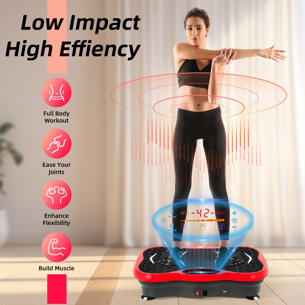 Vibration Plate Exercise Vibrating Platform Music Whole Body Workout Bluetooth