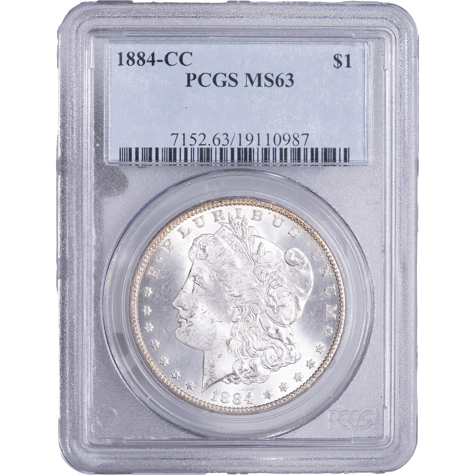 1884-CC $1 Morgan Silver Dollar - Carson City ~ PCGS MS63