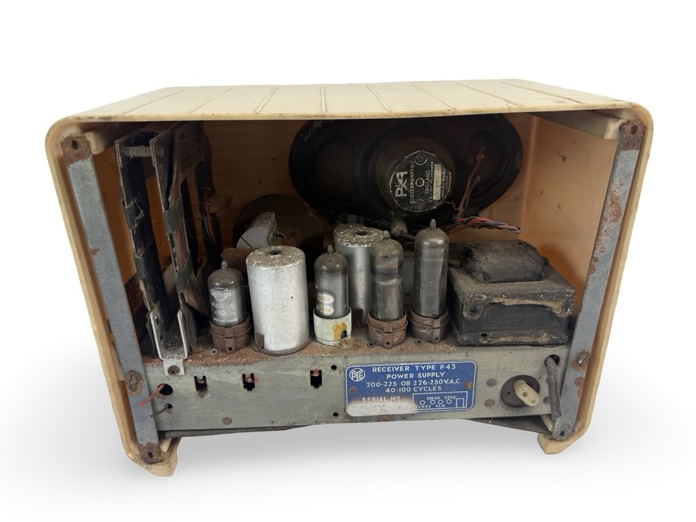 Vintage Pye Valve Radio Untested