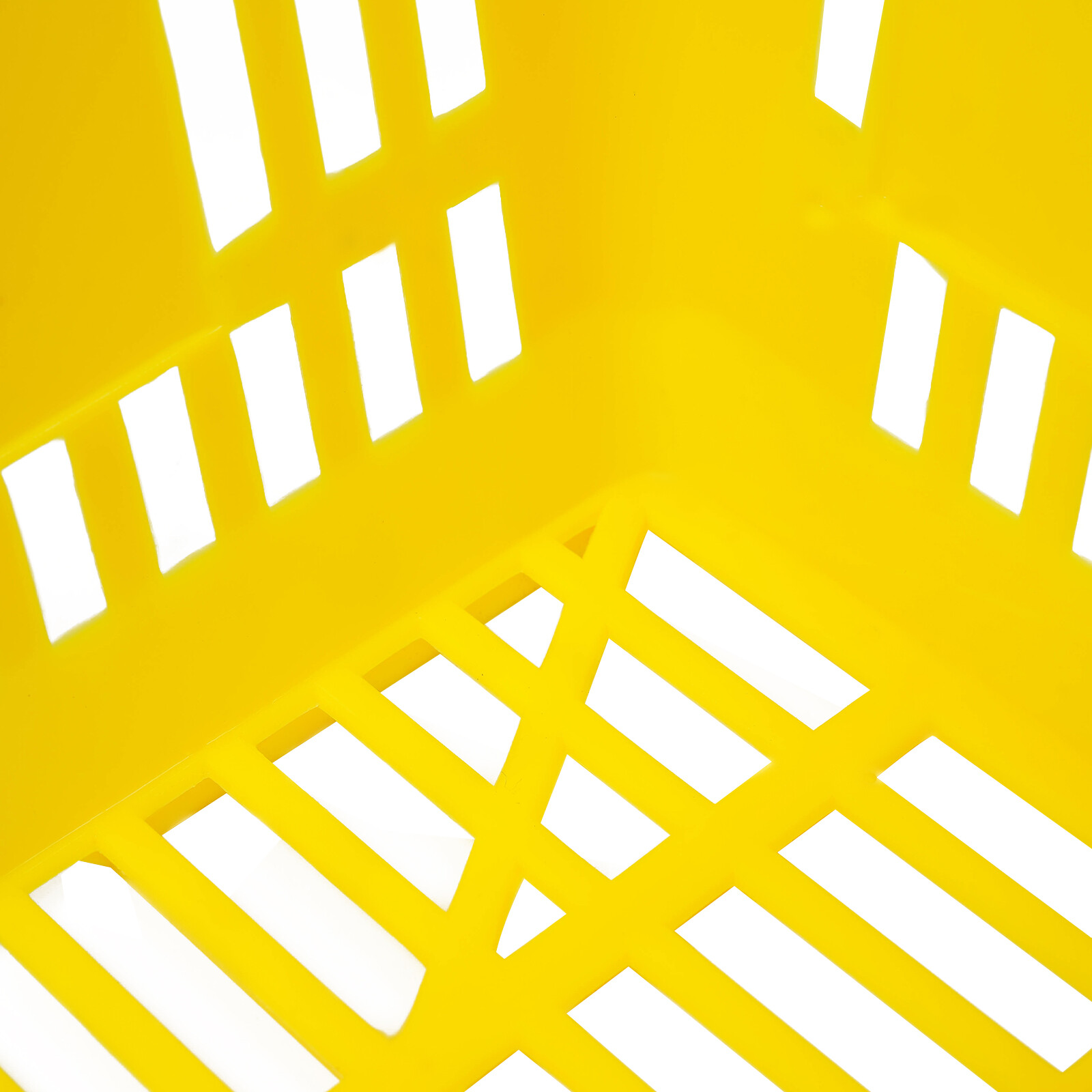 12 Packs 28L Plastic Shopping Baskets with Handles Yellow Store Retail Baskets