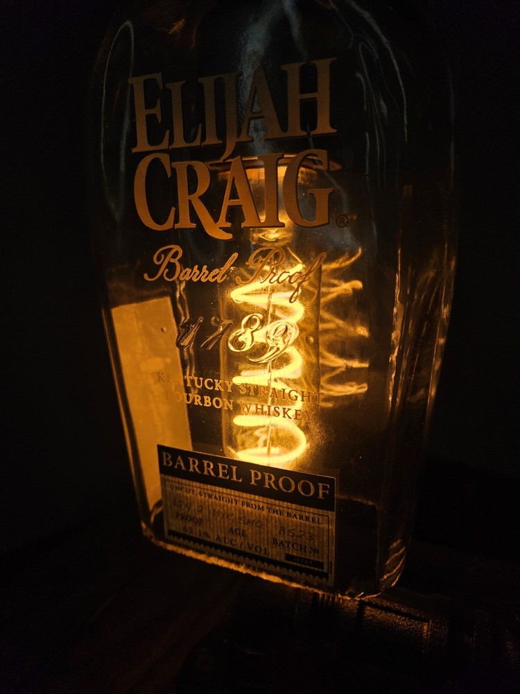 Elijah Craig - Rustic Bottle Bar Lamp Light Decor