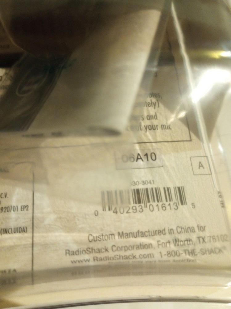 Radio Shack microphone