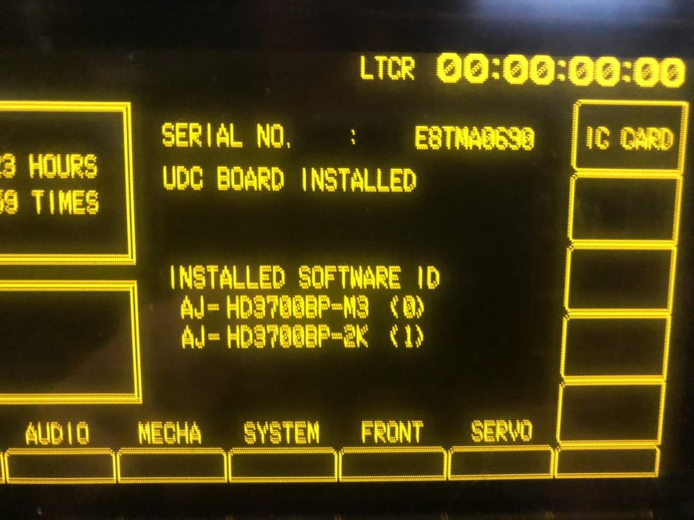 Panasonic AJ-HD3700B (w/UDC Board) Low Hours