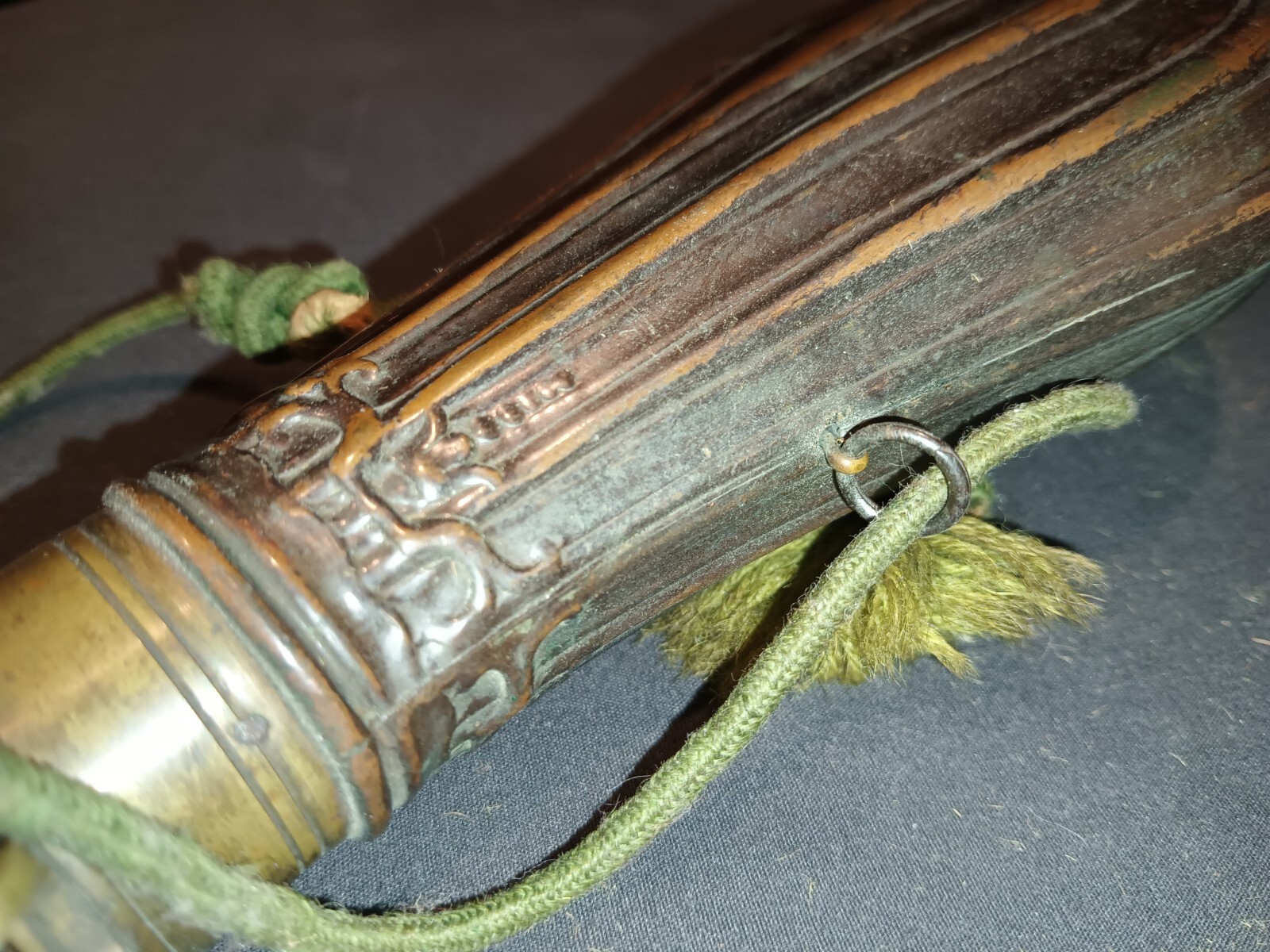 ANTIQUE CIVIL WAR Era Copper Brass BLACK POWDER FLASK